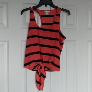 Rad and black stripes cropped top tank